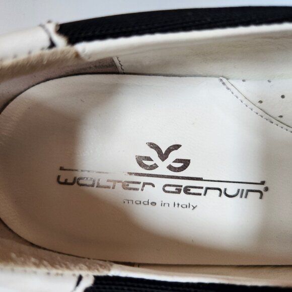 Women’s Golf Shoes — Walter Genuin —(Black/White with Grey Stripes) — - Picture 4 of 6